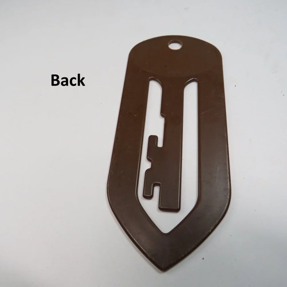 RARE Vintage 70s Tupperware Jumbo Paper Clip - Chocolate Brown Retro Office